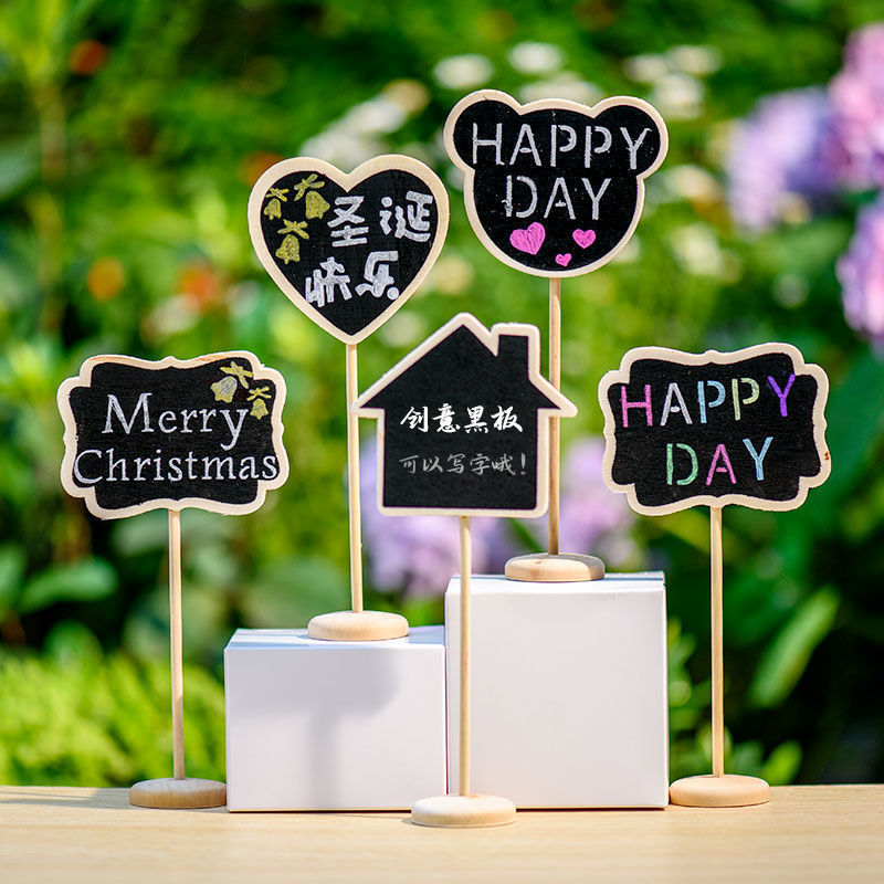 Succulent Arrangement Mini - 5PCS Mini Wooden Blackboard Valentine Day