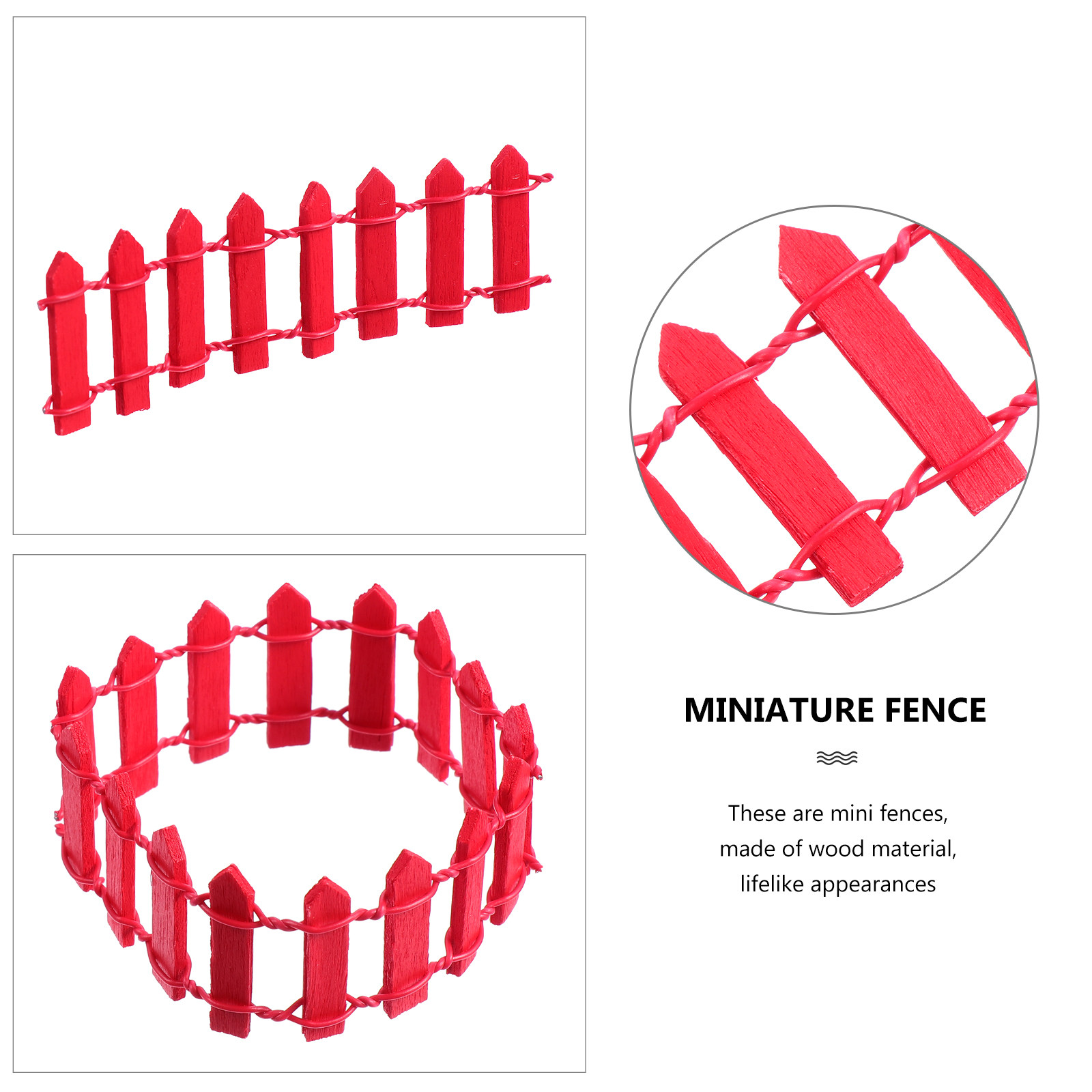 12Pcs Mini Wooden Fence Set Li - огляд і ціна Succulent Arrangement Mini